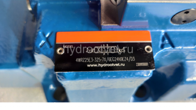4WRZ25W6-220-7X/6EG24N9ETK4/D3V - Пропорциональный распределитель Ду25 без усилителя, номинальный расход 220 л/мин, схема W6, каналы управления ET - X и Y - внутренние