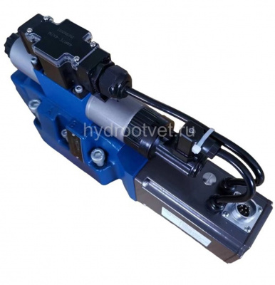 4WRTE10W6-100L-4X/6EG24K31/A1M - Пропорциональный быстродействующий распределитель с обратной связью по положению золотника и со встроенным усилителем (OBE), Ду10, A1 = ±10 В, номинальный расход 100 л/мин, схема W6-, каналы управления X и Y = внешние